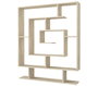 Hanah Home Estantería de Travertino 124.8x149.4x22 cm Tablero de Partículas Recubierto de Melamina
